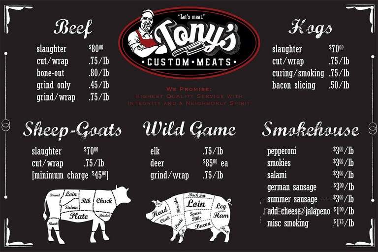 Tony's Custom Meats - Post Falls, ID