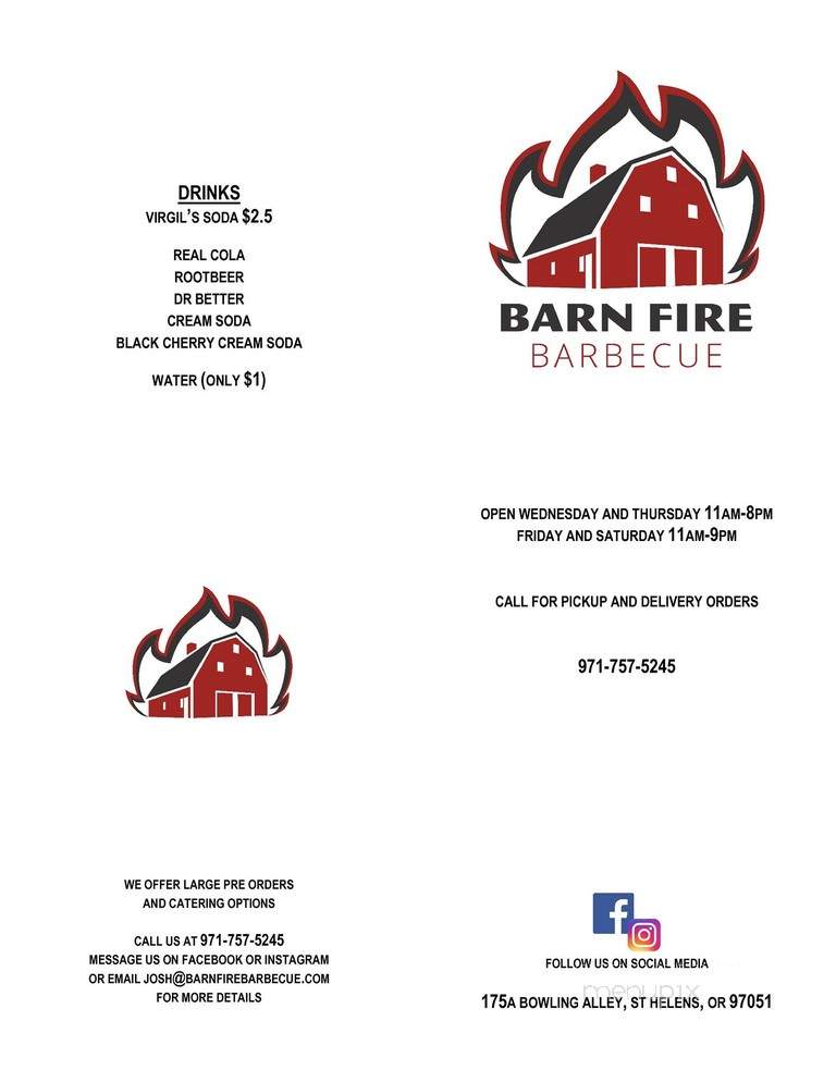 Barn Fire barbecue - Saint Helens, OR