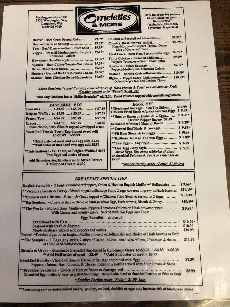 Omelettes & More - Longview, WA