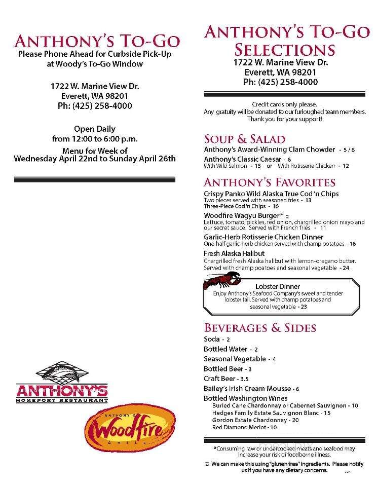 Anthony's Woodfire Grill - Everett, WA