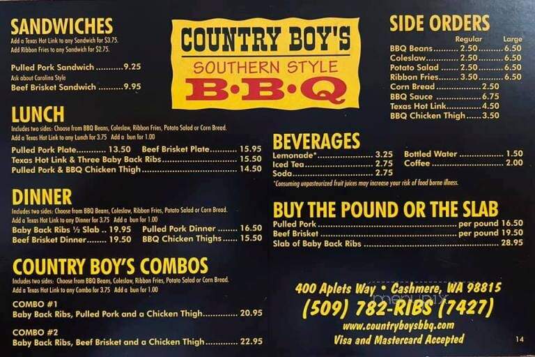 Country Boys BBQ - Cashmere, WA