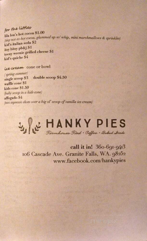 Hanky Pies - Granite Falls, WA