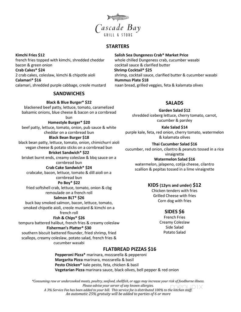 Cascade Bay Grill - Eastsound, WA