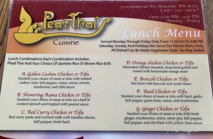 Pear Thai Cuisine - Anacortes, WA