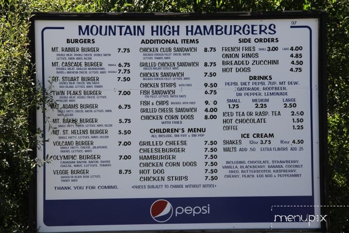 Mountain High Hamburgers - Easton, WA